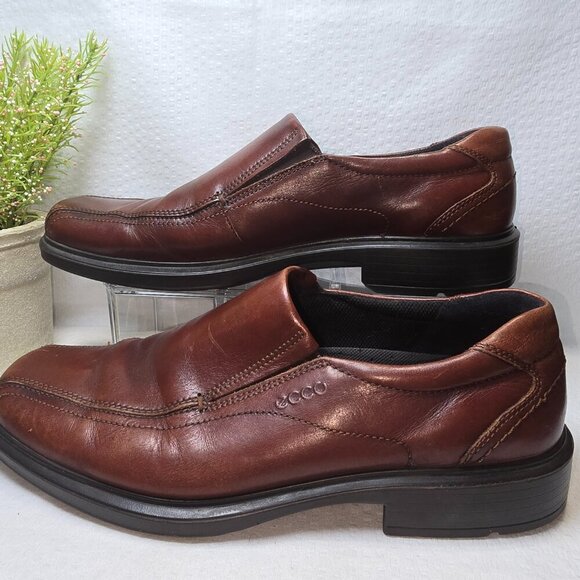 MENS ECCO HELSINKI SLIP ON LOAFER, COGNAC COLOR , EURO SIZE 44, US SIZE 10 - Picture 9 of 9